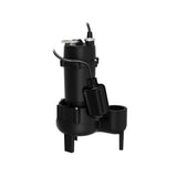 JACKEL SEW500CIT Cast Iron Sewage Pump 1/2 HP Tethered Float Switch Piggy-back Power Cord