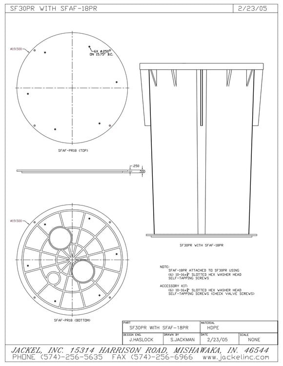 Sump/Sewage Basin Anti-Float ( 18 Inch Diameter )
